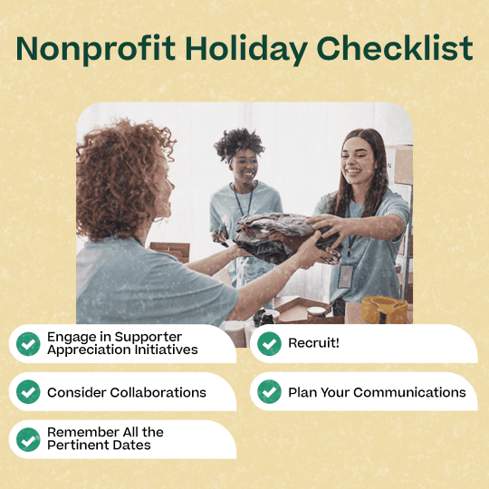 Nonprofit holiday checklist