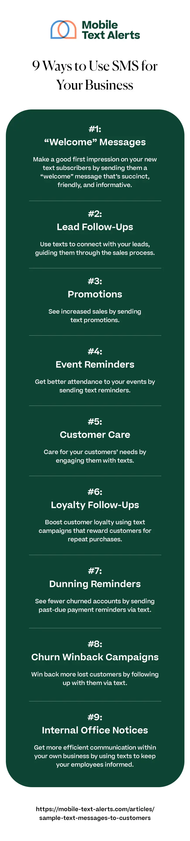 9 ways to use sms for your business (infographic)