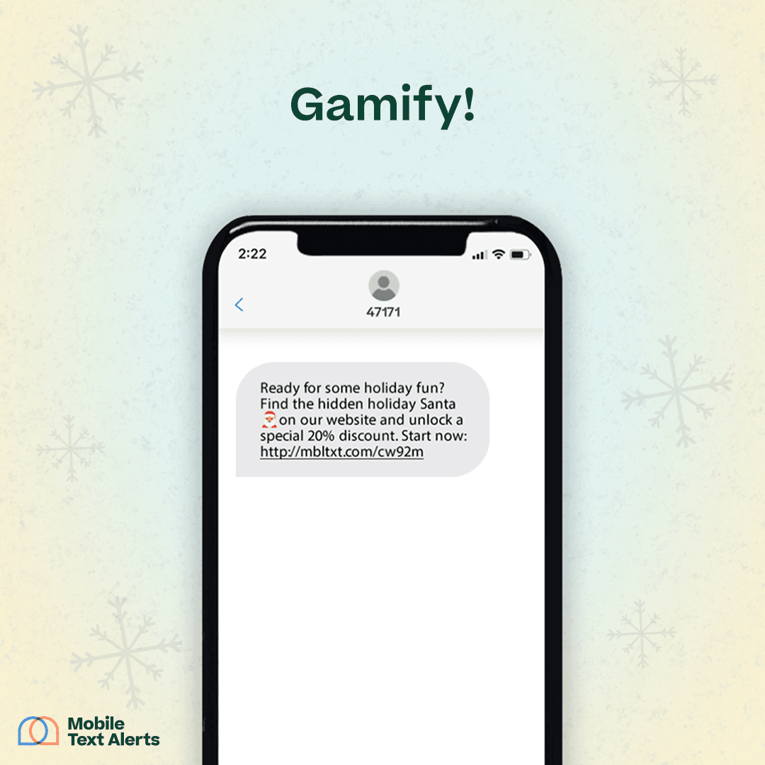 SMS example of gamifying