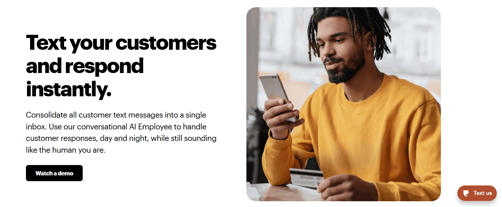 Podium two-way SMS with AI response automation
