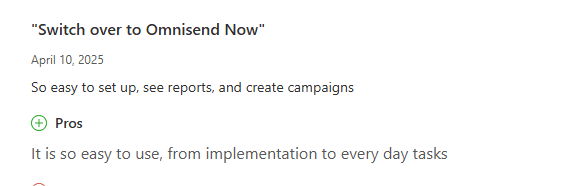 Omnisend's review