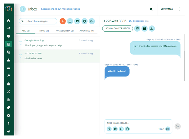 Screenshot of Inbox