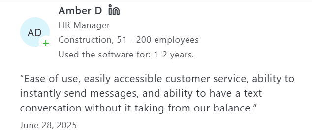 Screenshot of SlickText review