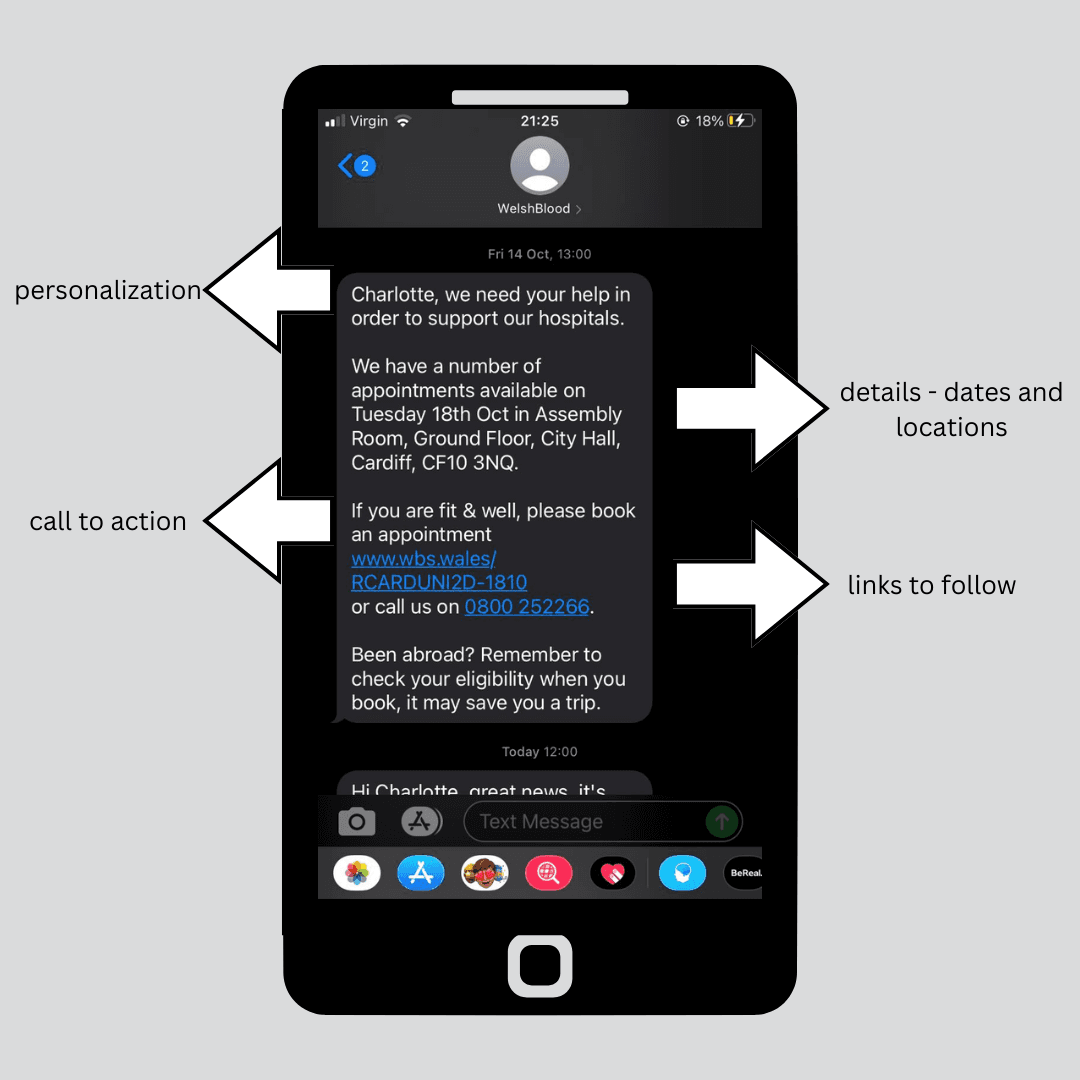 text flow example