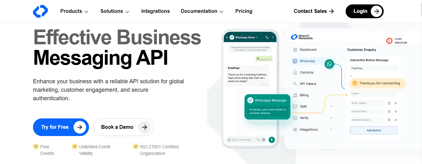 Screenshot of D7 home page