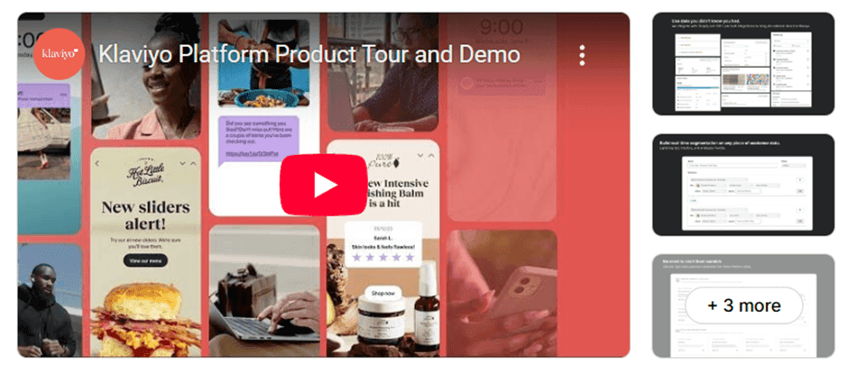 Klaviyo video graphic for Shopify