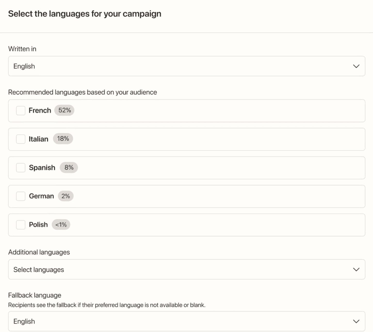 Screenshot of sending a message via Klaviyo