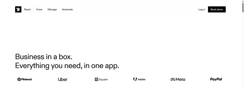 Screenshot of MessageBird home page