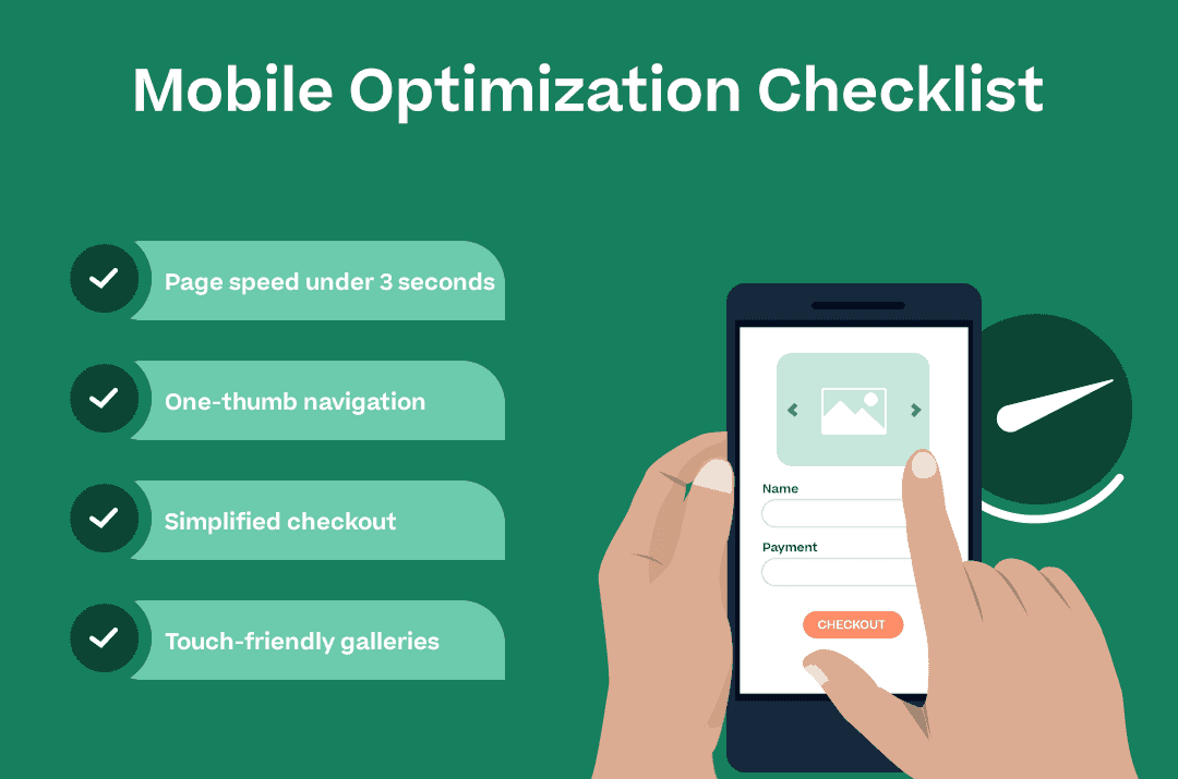 Mobile optimization checklist graphic