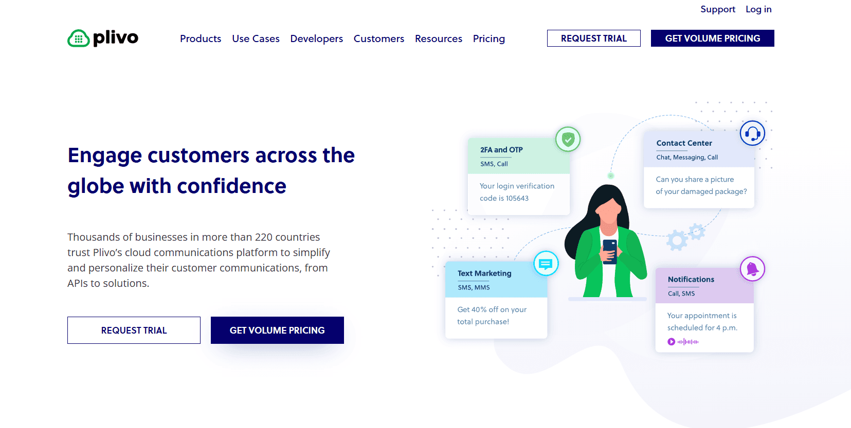 Plivo home page