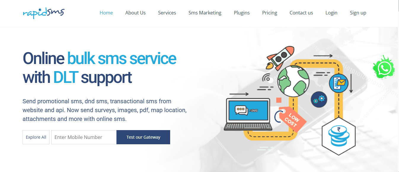Screenshot of RapidSMS home page