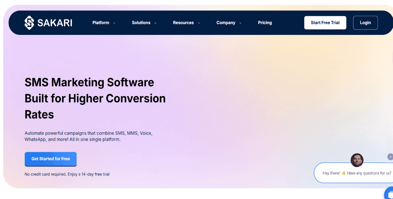 Sakari home page