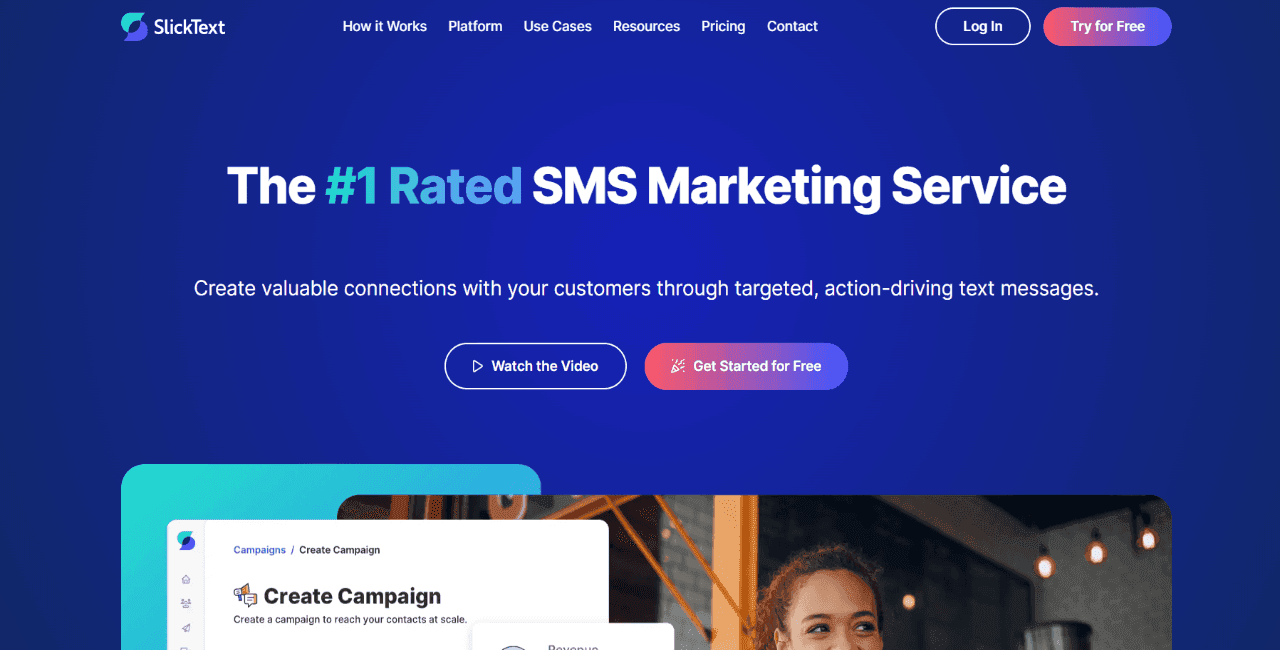 SlickText home page