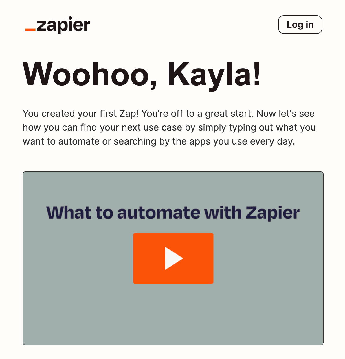 Examples of an email from Zapier's welcome series