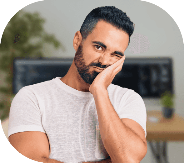 Image of Alex being furstrated