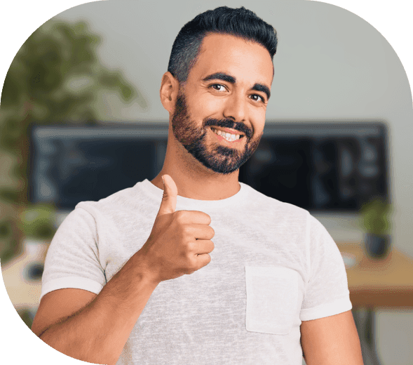 Image of Alex being happy