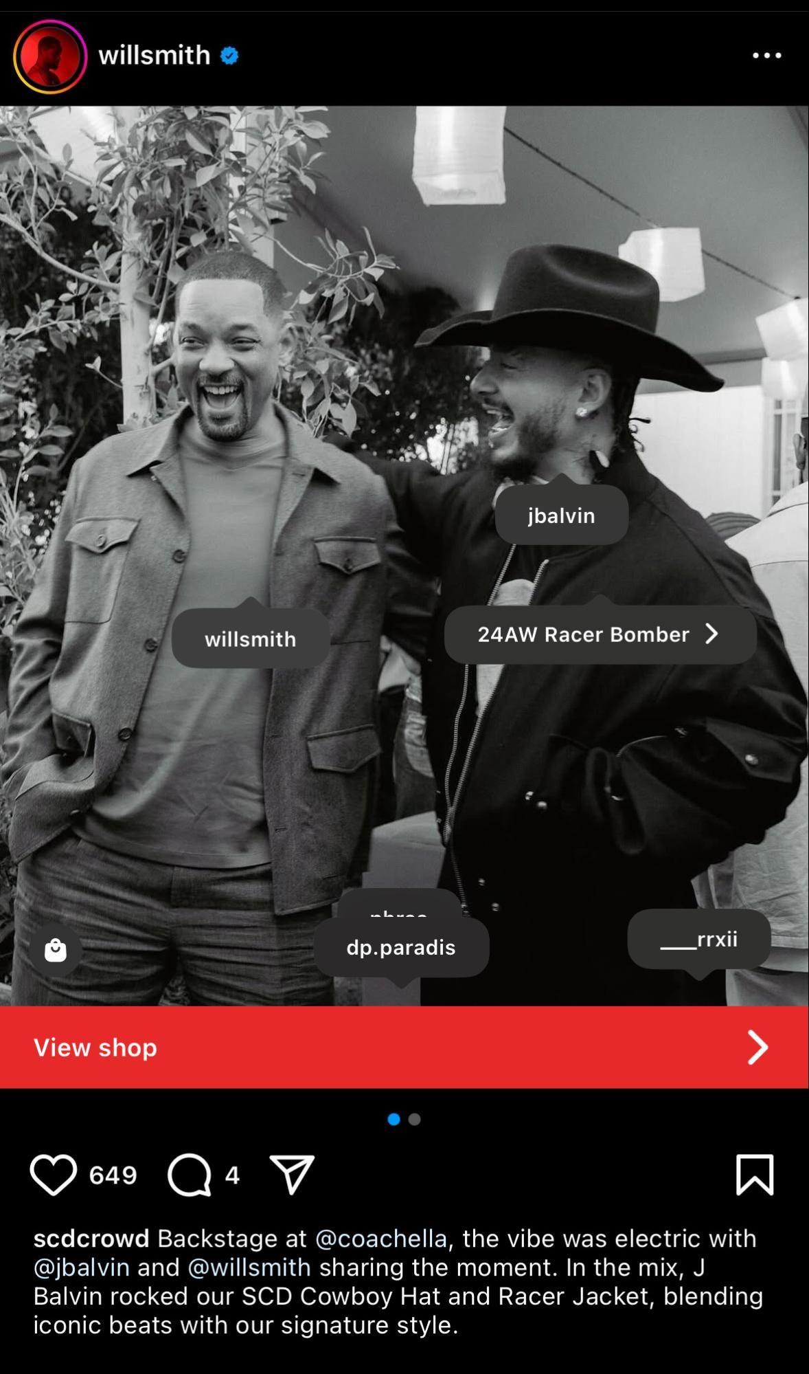J Balvin and Will Smith at Coachella