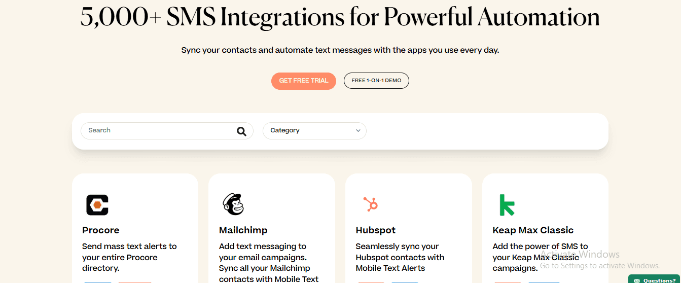 Automation with Mobile Text Alerts