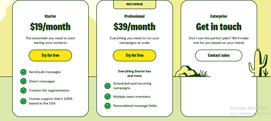 Textla's pricing