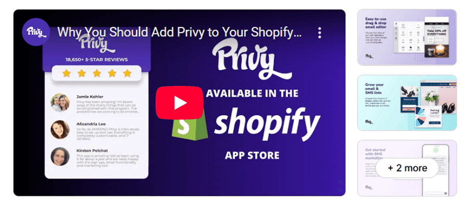 Privy Shopify banner