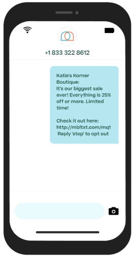 Text message example
