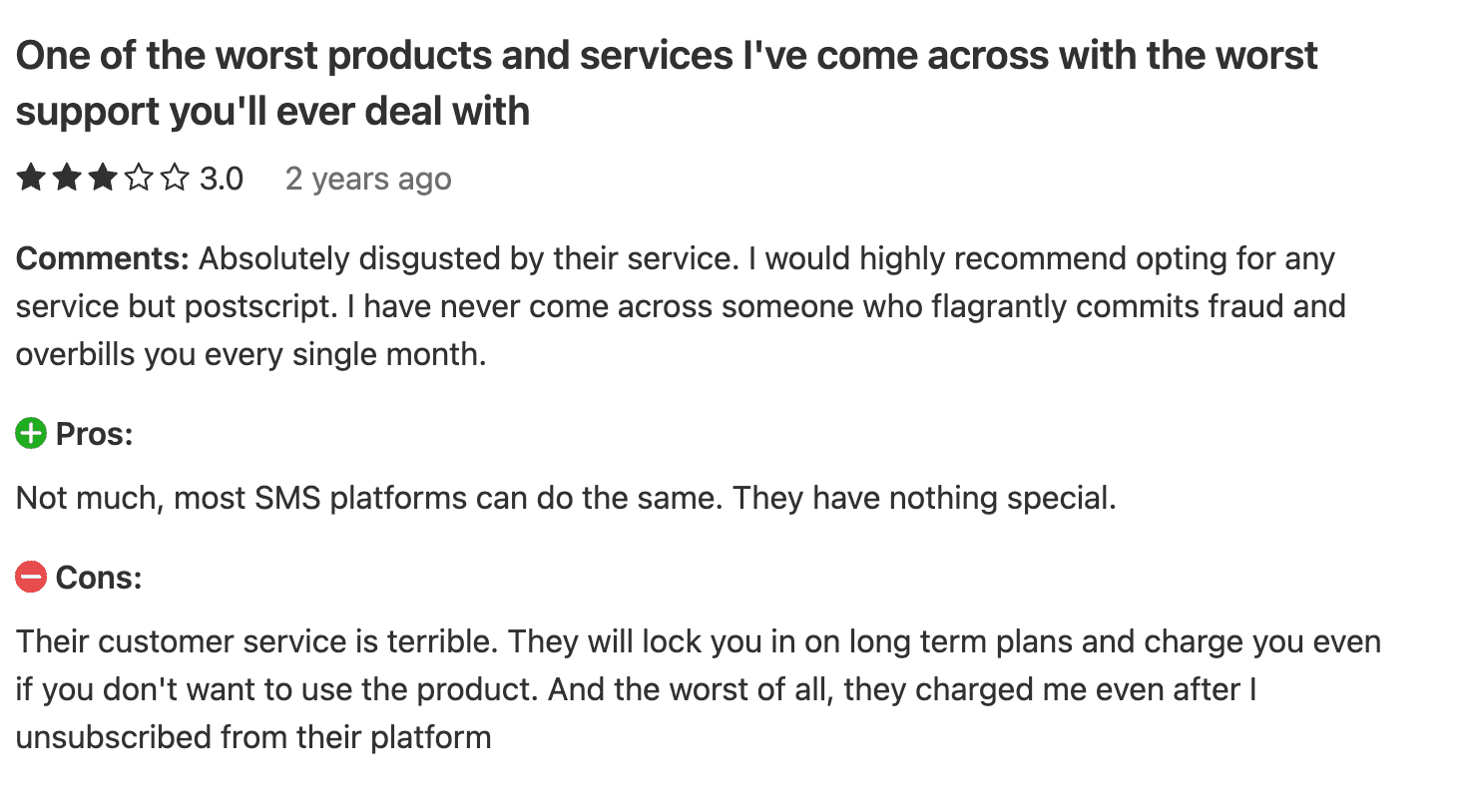 Review on Postscript from Capterra