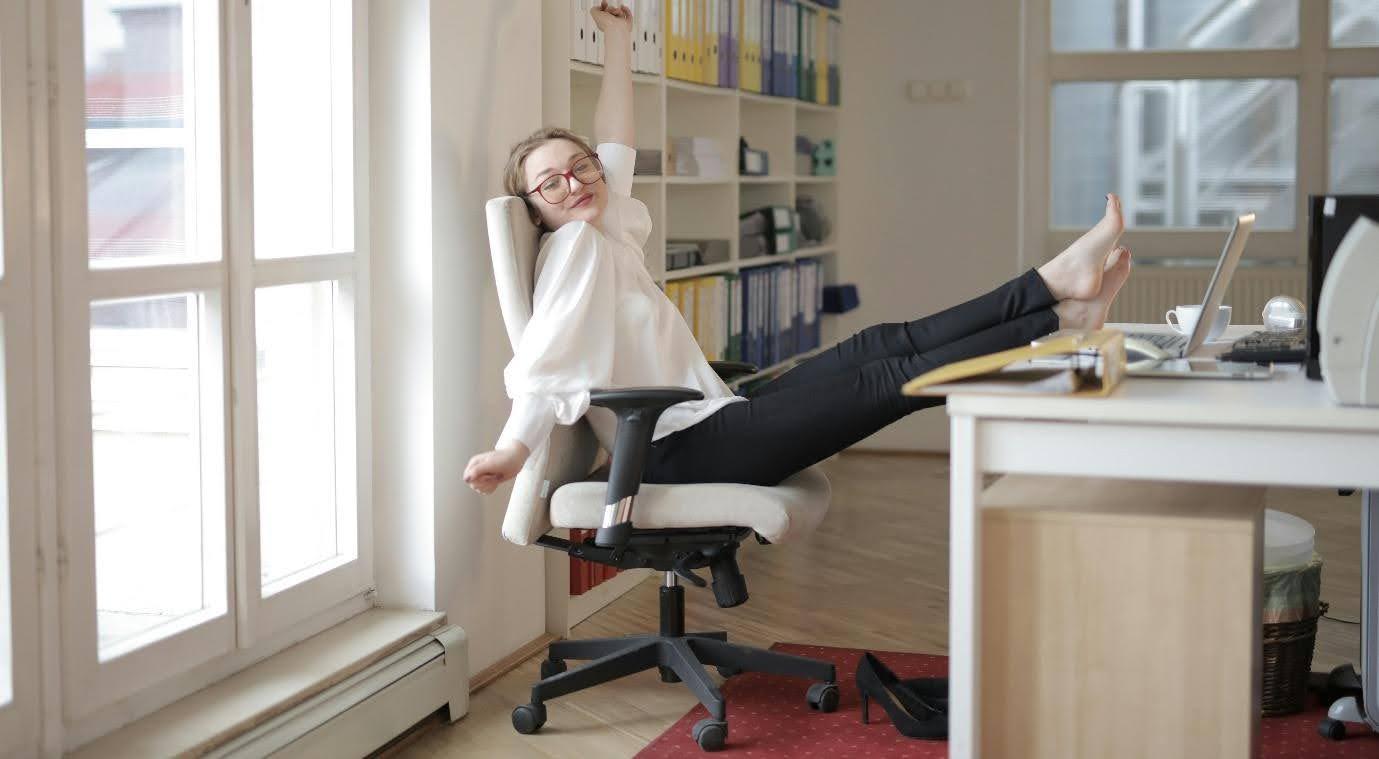 Businesswoman sitting at desk