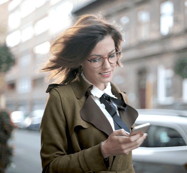 Woman on her phone