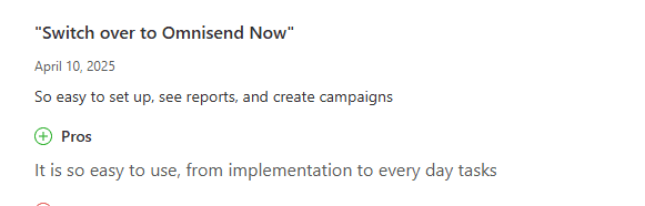 Omnisend's review