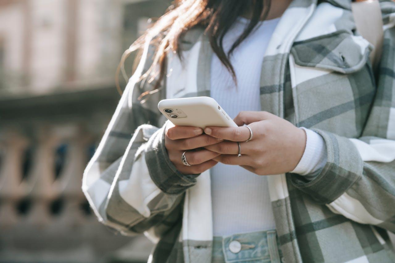 Woman texting