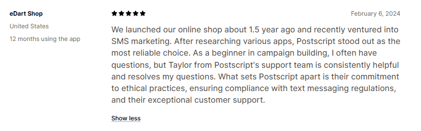 Postscript's review