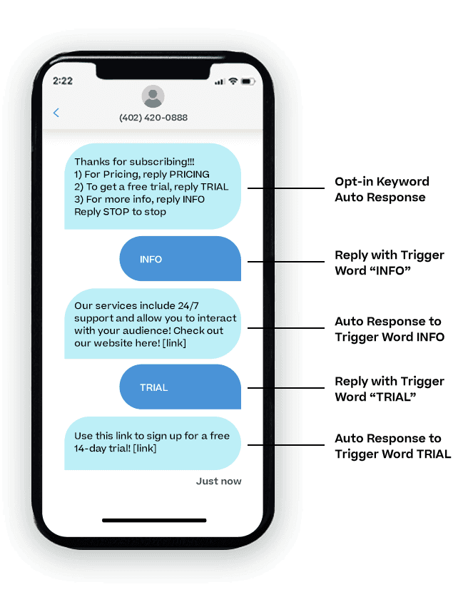 Text Message Autoresponder Smart Replies Mobile Text Alerts