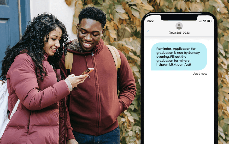 College graduates reminder text