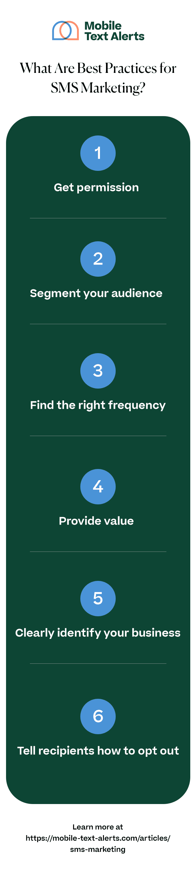 Infographic what are best practices for sms marketing