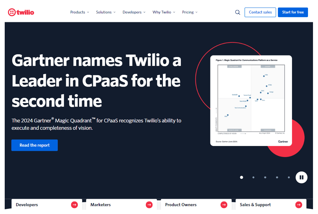 Twilio home page