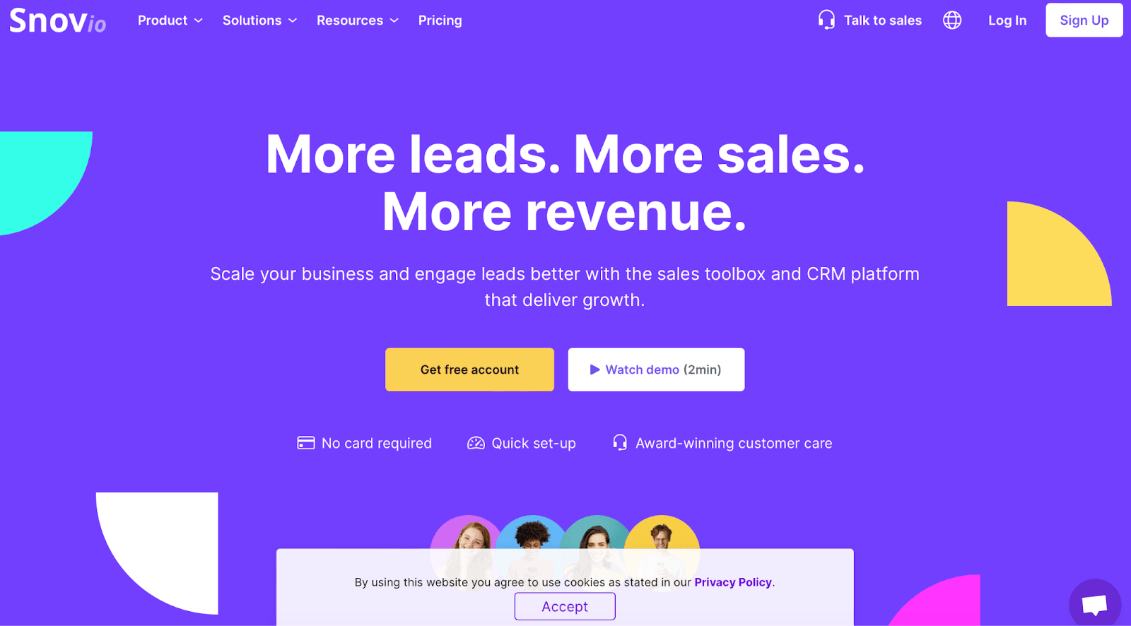 Snovio site screenshot