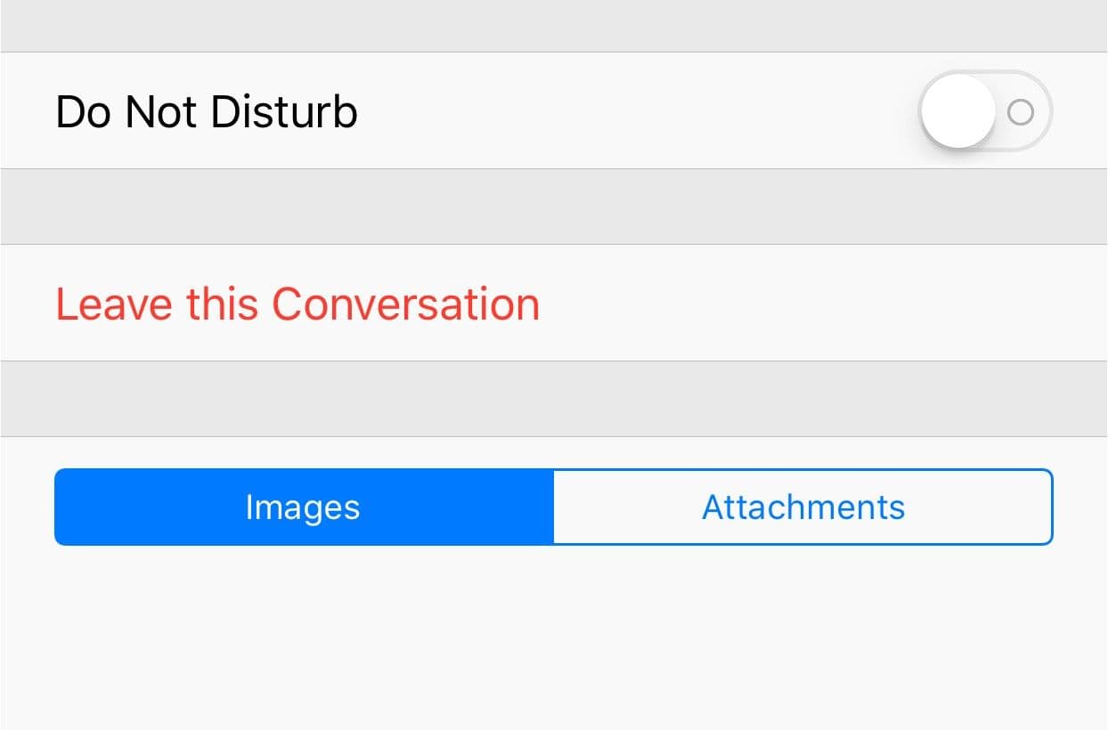 "Leave this Conversation" option