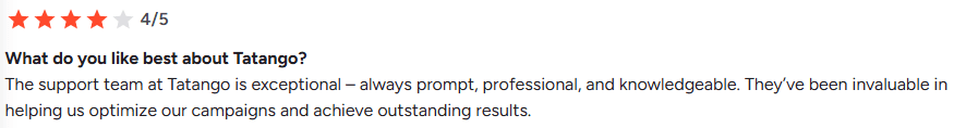 G2 review of Tatango