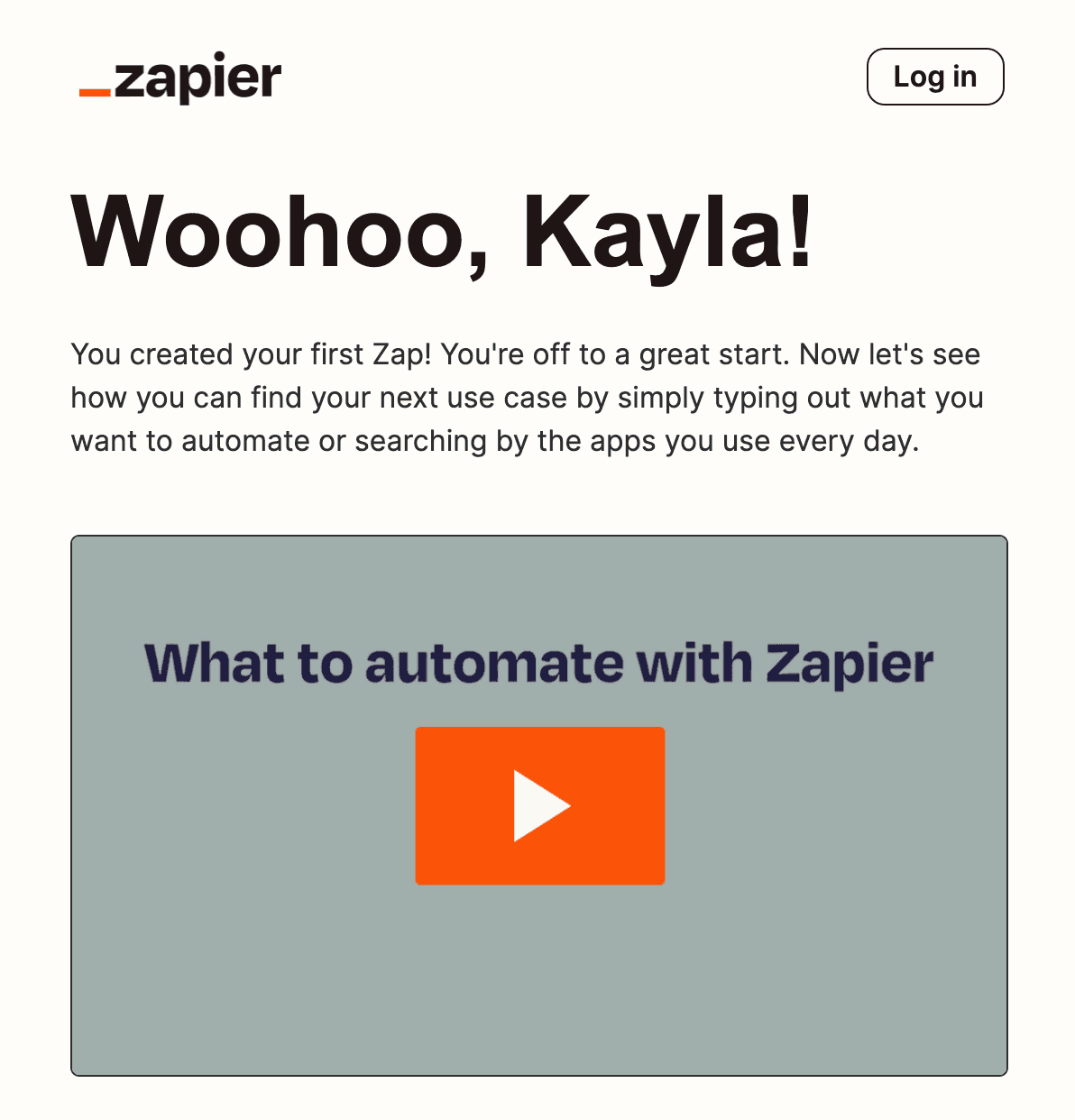 Examples of an email from Zapier's welcome series