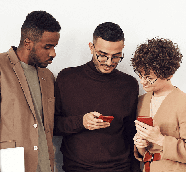 People texting