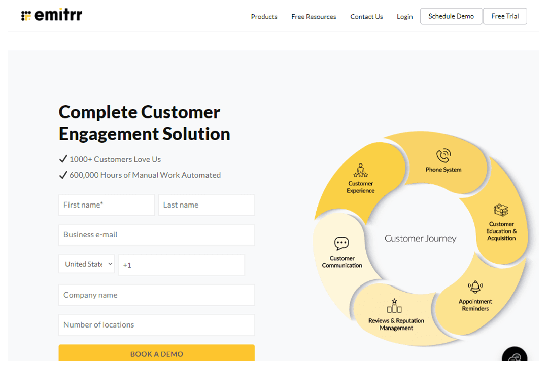 Emitrr website home page