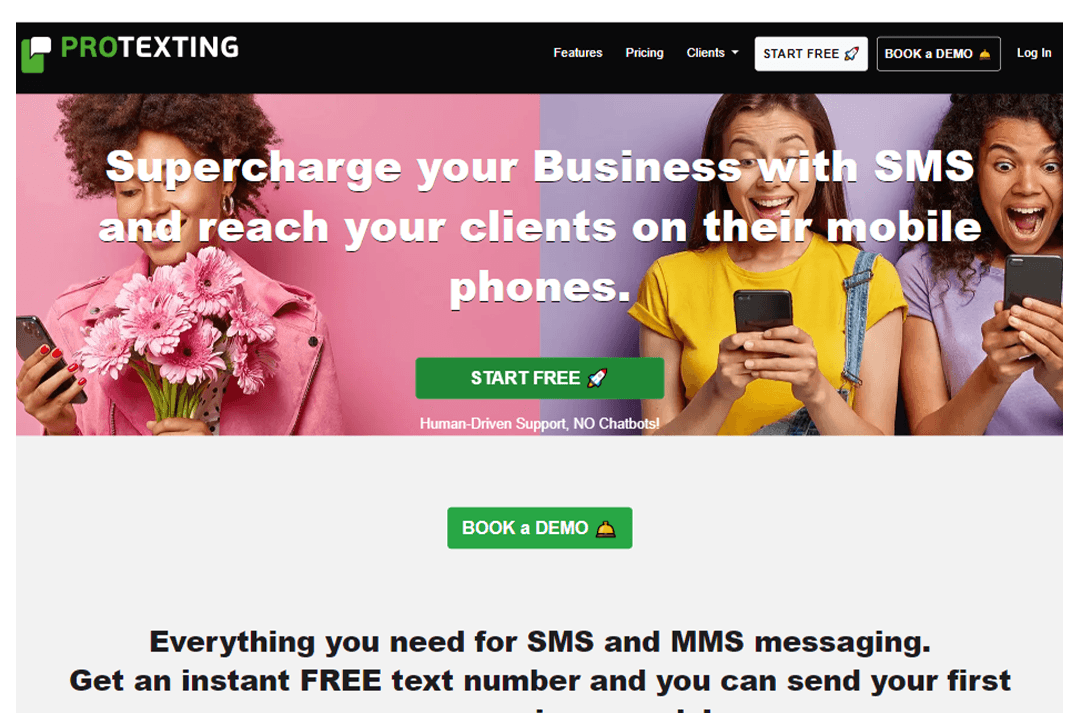 Protexting website home page