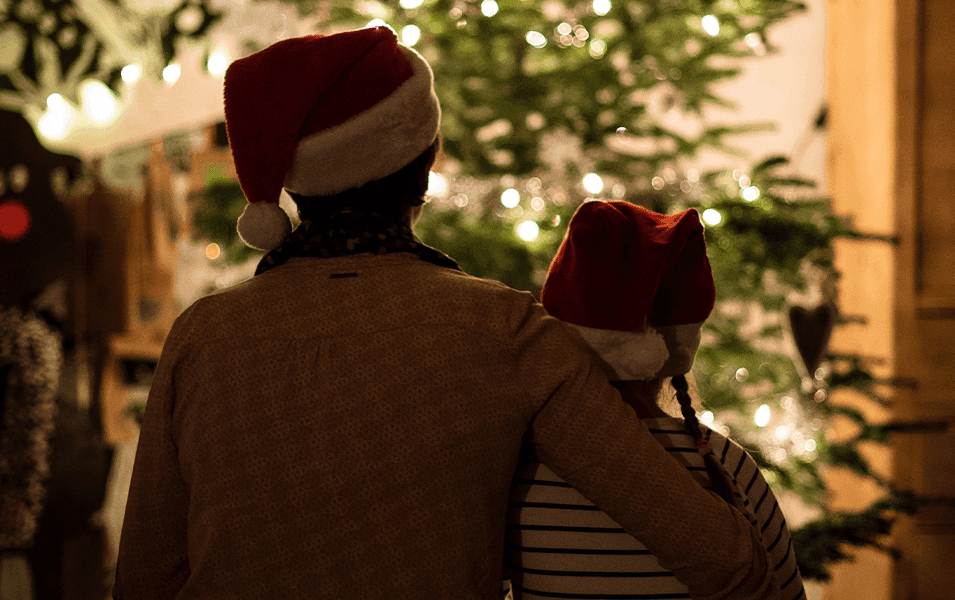People gathering at Christmas