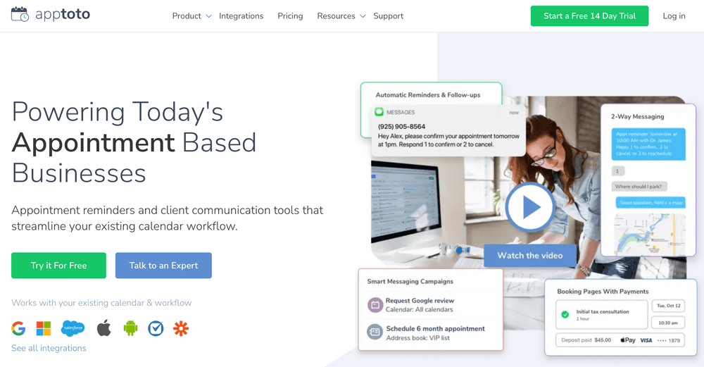 Screenshot of Apptoto home page