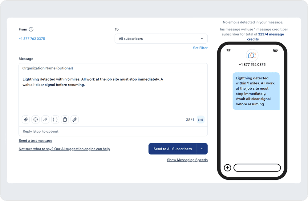 Mobile Text Alerts Send Message platform