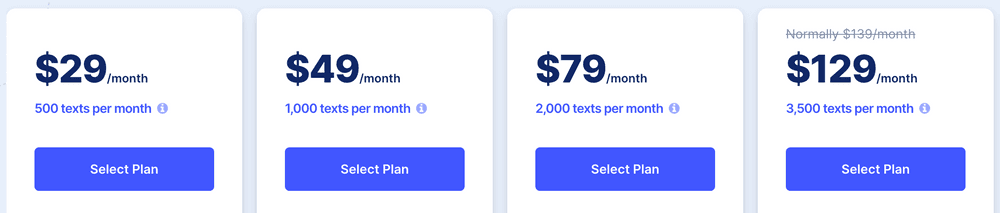 Slicktext low volume plan pricing