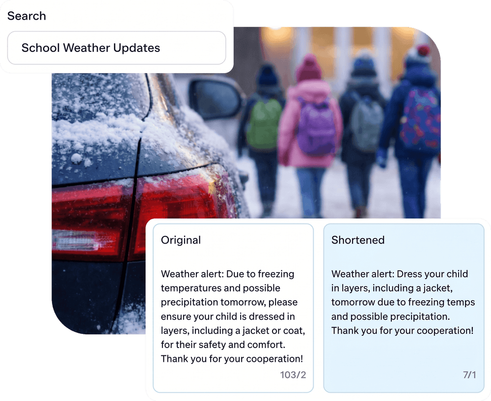 School Weather Updates shortened with AI image