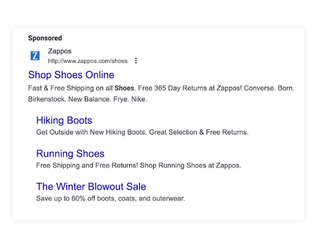 Example of a google ad