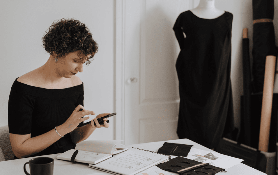 Businesswoman on her phone