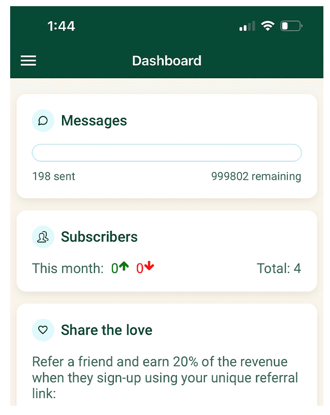 Dashboard app